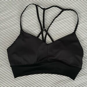 ALO Yoga Black Strappy Sports Bra
